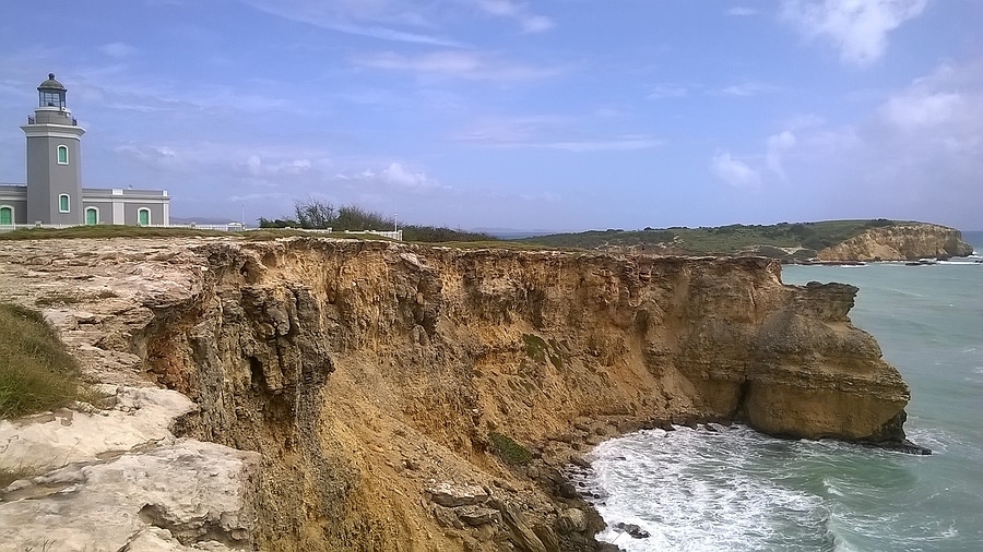 Los Morrillos Lighthouse of Cabo Rojo, Puerto Rico, near Lajas.